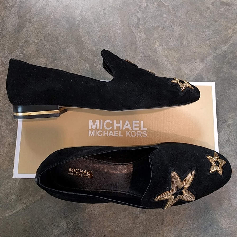 Michael Kors Natasha Appliqué Suede Loafer Size 8